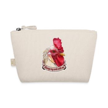 Comb Rooster Design Magnificent Rooster Chickens - Organic Pouch - nature - Front
