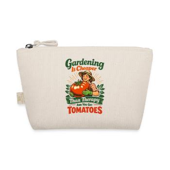 Gärtnerin mit Riesentomate | Lustiger Spruch - Bio-Täschchen - Natur - Vorne