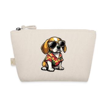 Beagle Hund Comic Urlaub - Bio-Täschchen - Natur - Vorne