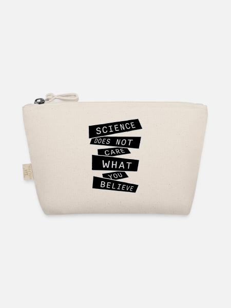 Science Does Not Care What You Believe Facts Logo - Organic Pouch - nature - Front
