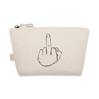 Middle finger statement - Organic Pouch - nature - Front