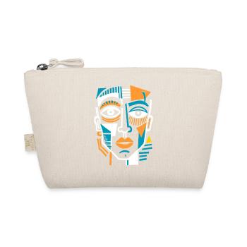 Colorful Cubist Face - Organic Pouch - nature - Front