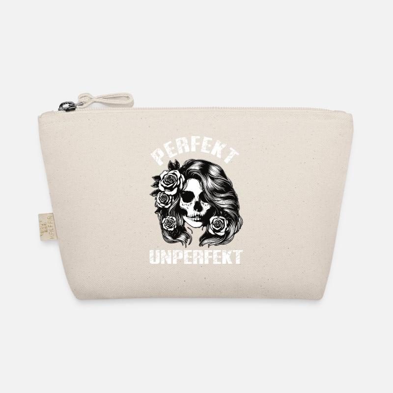 Perfekt Unperfekt Skull Roses Gothic Design Bio-Täschchen