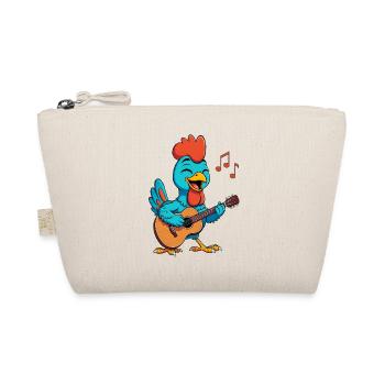 Chicken Playing Guitar - Organic Pouch - nature - Front