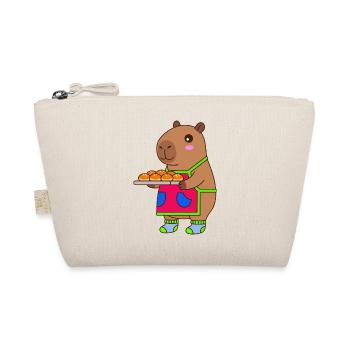 Capybara  Baker Apron with Buns - Organic Pouch - nature - Front