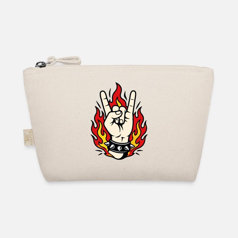 Main rock flammes style tattoo Trousse biologique