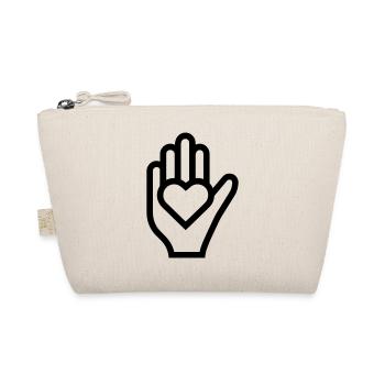 Hand Herz - Bio-Täschchen - Natur - Vorne