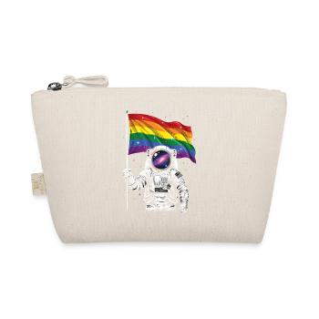 Mois de la fierté LGBT - Astronaute avec un drapeau arc-en-ciel - Trousse biologique - nature - Devant