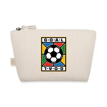 Fußball-Retro-Abzeichen - Bio-Täschchen - Natur - Vorne