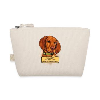 Funny Vizsla Mischief Dog – Creative Expression - Organic Pouch - nature - Front