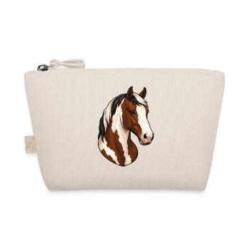 Horse Portrait Paint Horse tobiano - Organic Pouch - nature - Front