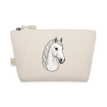 Elegant grey Lipizzan horse portrait - Organic Pouch - nature - Front