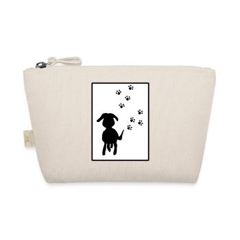 Paw Tracks: Dog Silhouette - Organic Pouch - nature - Front