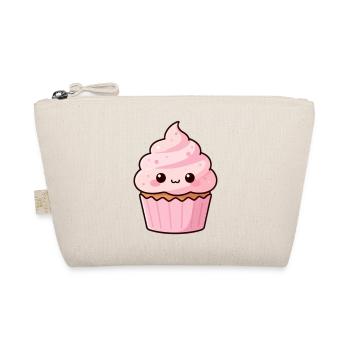 Cadeau de pâtisserie gâteau muffin rose à cupcakes Kawaii - Trousse biologique - nature - Devant