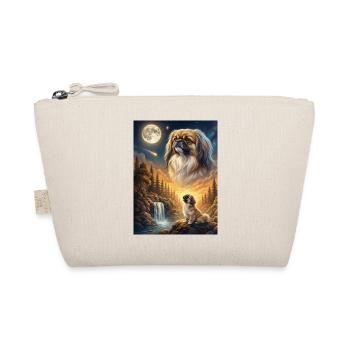Howling to the Moon Meme Hund Pekingese - Bio-Täschchen - Natur - Vorne