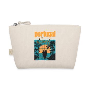 Portugal Surf Sonnenuntergang Surfer - Bio-Täschchen - Natur - Vorne