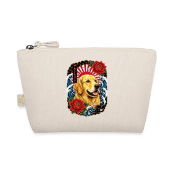 Golden Retriever im japanischen Tattoo Stil - Bio-Täschchen - Natur - Vorne