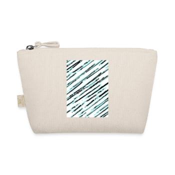 Diagonal turquoise texture - Organic Pouch - nature - Front