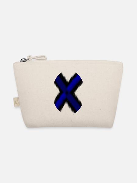 Neon X-Cross Blue - Organic Pouch - nature