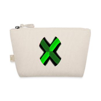 Motif néon X vert noir - Trousse biologique - nature - Devant