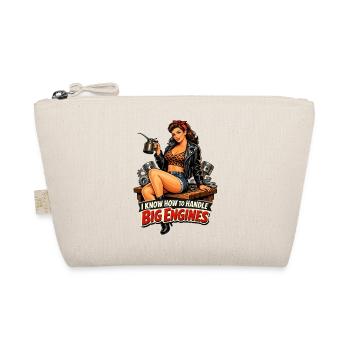 Pin-Up Girl Workshop: Big Engines Design - Organic Pouch - nature - Front