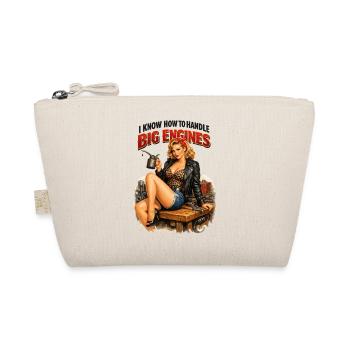 Pin-Up Girl Workshop: Big Engines Design - Organic Pouch - nature - Front