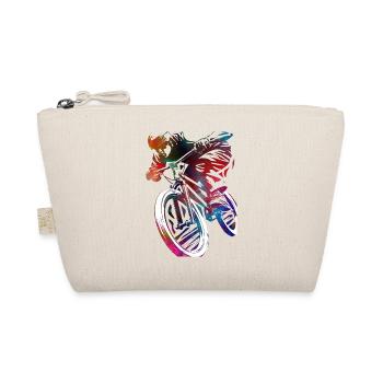 A colorful bicycle in abstraction - Organic Pouch - nature - Front