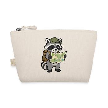 Wandering raccoon with map - Organic Pouch - nature - Front