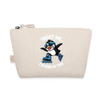 Cool Penguin Inline Skater Comic Saying - Organic Pouch - nature - Front