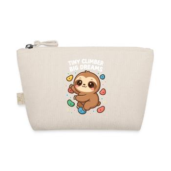 Kawaii Faultier Klettern - Tiny Climber Shirt - Bio-Täschchen - Natur - Vorne