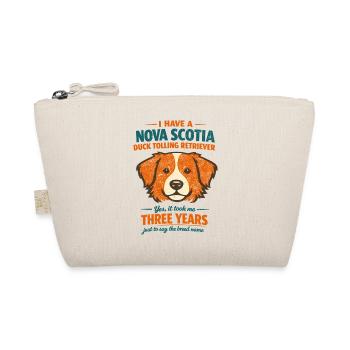 Retro Nova Scotia Duck Tolling Retriever Spruch - Bio-Täschchen - Natur - Vorne