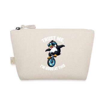 Cool penguin on unicycle with saying - Organic Pouch - nature - Front