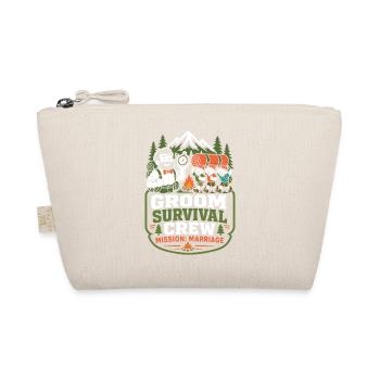 Groom Survival Crew – Mission Wedding - Organic Pouch - nature - Front
