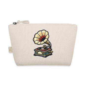 Gramophone Blossom Design - Organic Pouch - nature - Front