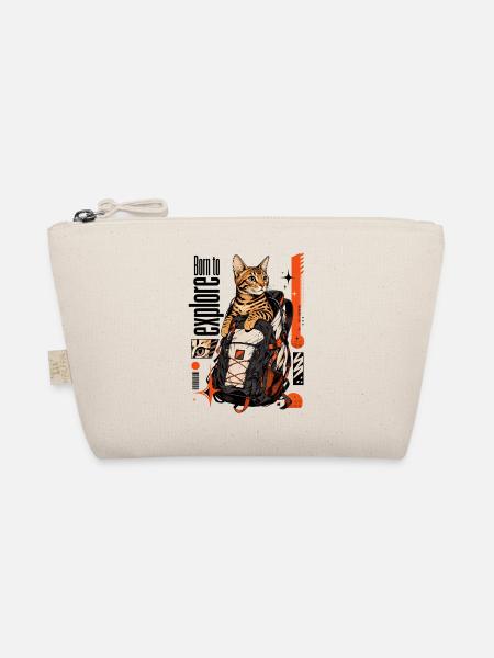 Born to Explore – Adventure Bengal Cat - Organic Pouch - nature