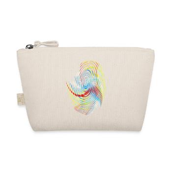 Rainbow Spiral Neon Pattern - Organic Pouch - nature - Front