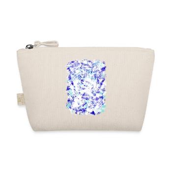 Blue Turquoise Tie-Dye Pattern - Organic Pouch - nature - Front