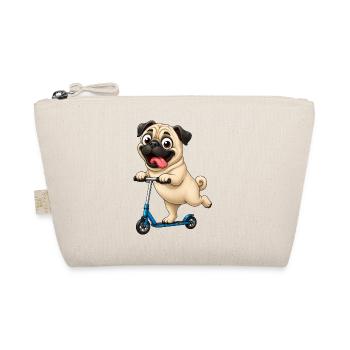 Carlin, trottinette, trottinette, dessin animé drôle - Trousse biologique - nature - Devant