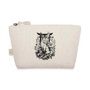 Japanese Kitsune Fox in Irezumi Style - Organic Pouch - nature - Front
