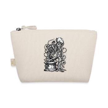 Squelette avec gravure de roses - Trousse biologique - nature - Devant