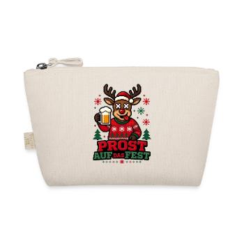 Prost auf das Fest – Rentier Bier Ugly Sweater - Bio-Täschchen - Natur - Vorne
