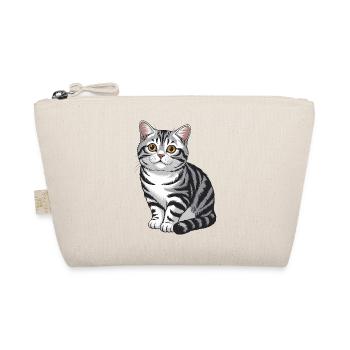 Tabby-Katzenporträt - Bio-Täschchen - Natur - Vorne