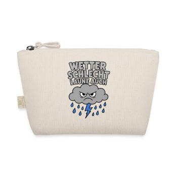 Wetter schlecht Laune auch – Mürrische Wolke Shirt - Bio-Täschchen - Natur - Vorne
