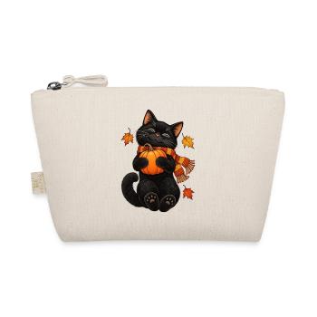 Black Cat Crescent Moon - Bio-Täschchen - Natur - Vorne