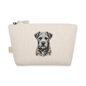 Smoking Dog Terrier Zigarre Cool Hundemotiv - Bio-Täschchen - Natur - Vorne