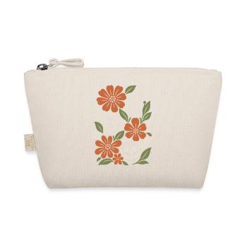 Retro-Blumenschädel im Herbst - Bio-Täschchen - Natur - Vorne
