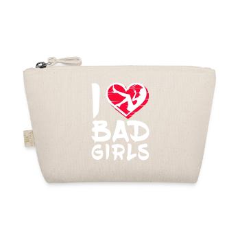 I love Bad Girls - Herz mit Tänzerin Silhouette - Bio-Täschchen - Natur - Vorne