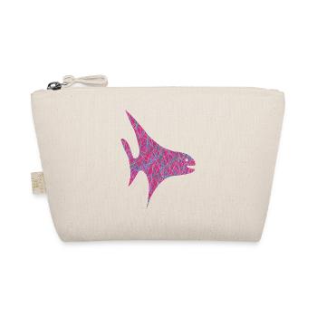 Neon Scribble Fisch Muster - Bio-Täschchen - Natur - Vorne