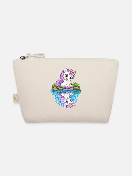 Pastellunicorn am See - Bio-Täschchen - Natur