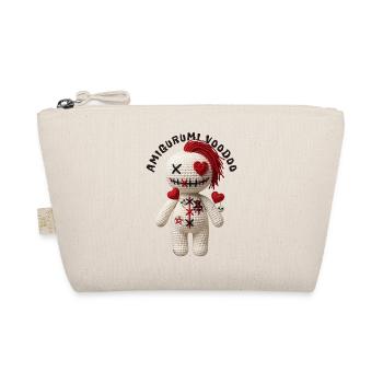 Amigurumi-Voodoo-Puppe mit Herz - Bio-Täschchen - Natur - Vorne